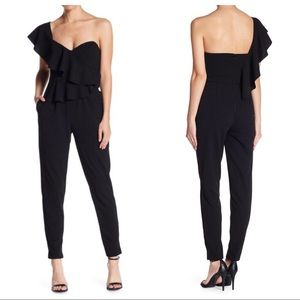 Alexia Admor One-Shoulder Ruffle Jumpsuit
